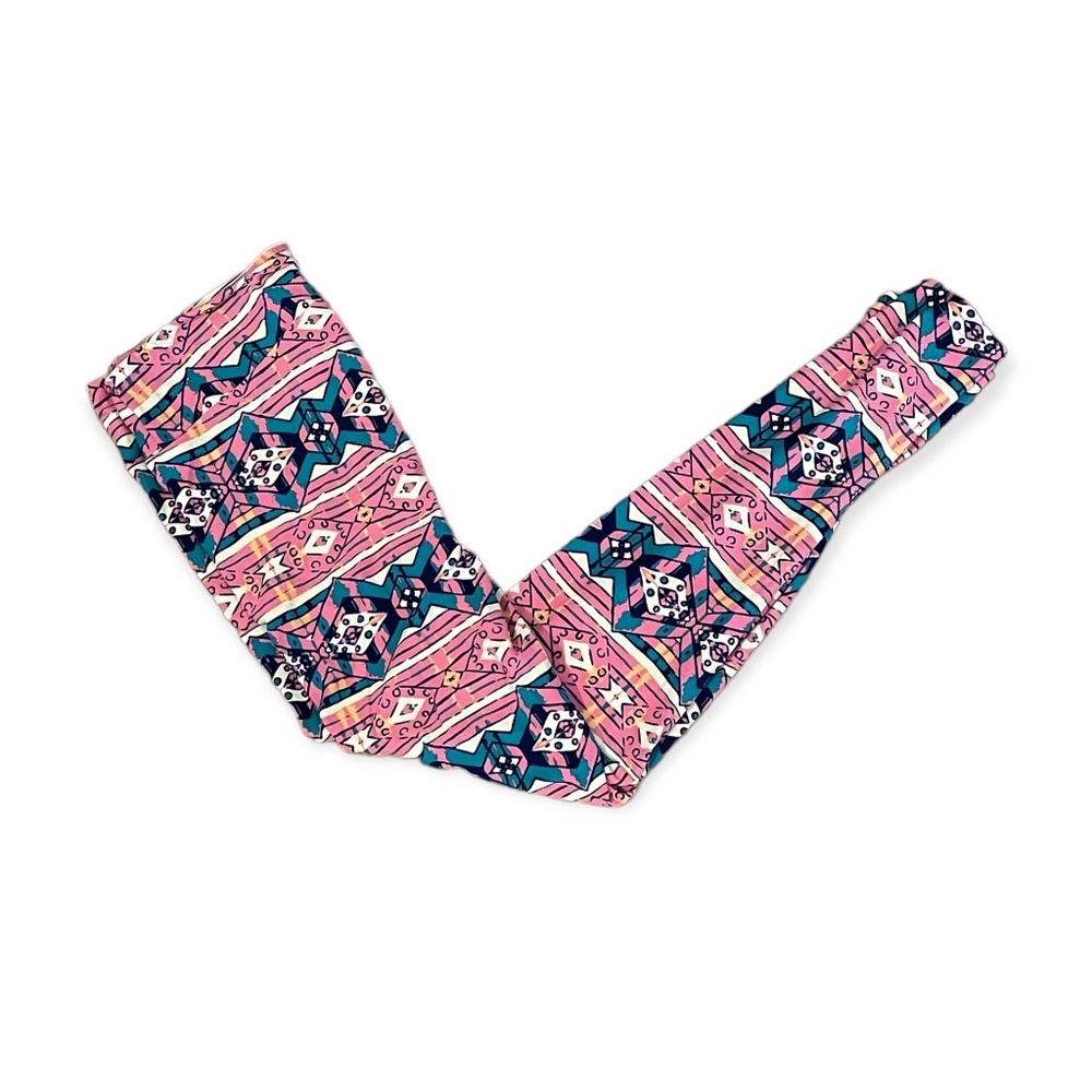 TC LuLaRoe Aztec NEW Leggings Fabulous Pink Tall and Curvy 12-18